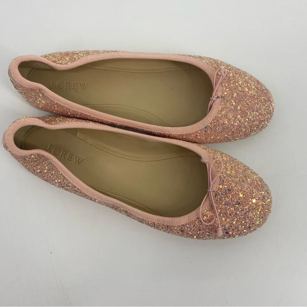 J. Crew Glittery Classic Ballet Flats Size 8 - Picture 2 of 6